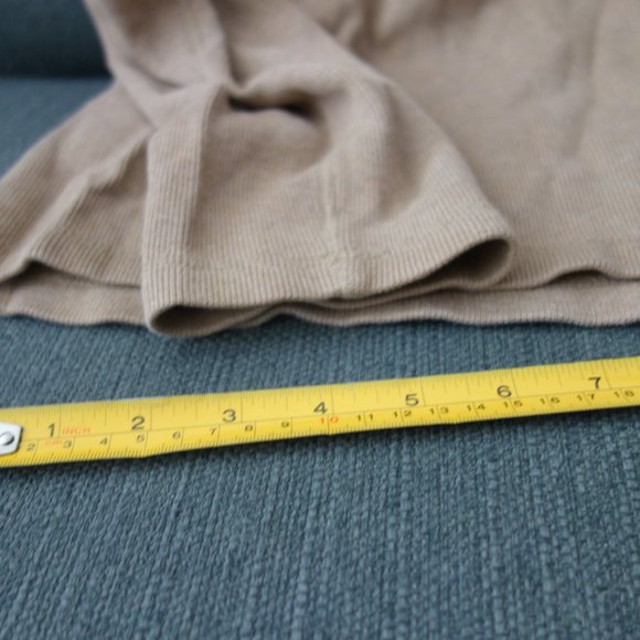 Banana Republic Tan Half Zip 100% Cotton Sweater Made in Sri Lanka Size M - Picture 3 of 13